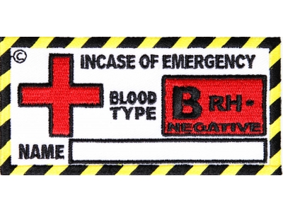 Blood Group B Negative Patch