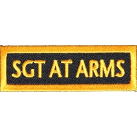 Sgt At Arms Patch Yellow Sgt At Arms Patch Yellow