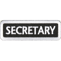 Secretary Patch White | Embroidered Patches