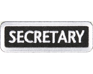Secretary Patch White | Embroidered Patches