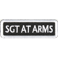 Sgt At Arms Patch White
