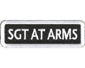 Sgt At Arms Patch White