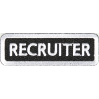 Recruiter Patch White | Embroidered Patches Recruiter Patch White | Embroidered Patches