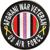 Afghani War Veteran US Air Force Round Patch Afghani War Veteran US Air Force Round Patch