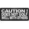 Does Not Golf Well With Others Patch