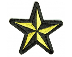 Black And Yellow Star Patch | Embroidered Patches