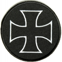 Iron Cross Patch White Black