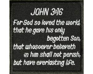 John 3 16 Patch