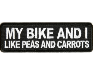 My Bike And I Like Peas And Carrots Patch