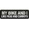 My Bike and I Like Peas and Carrots Patch