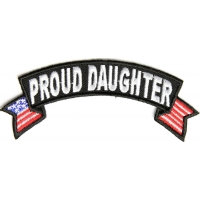 Proud Daughter US Flag Rocker Patch