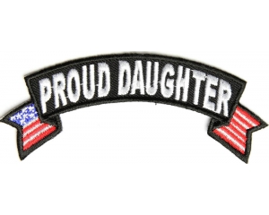 Proud Daughter US Flag Rocker Patch