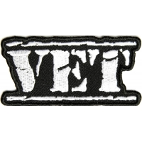 Vet Patch Old Stamper White | US Military Veteran Patches
