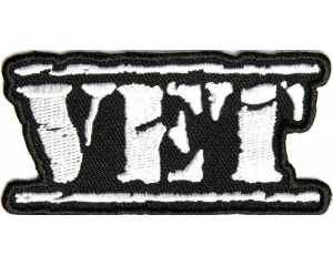 Vet Patch Old Stamper White | US Military Veteran Patches