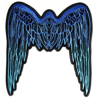 Large Angel Wings Patch Blue | Embroidered Patches Large Angel Wings Patch Blue | Embroidered Patches