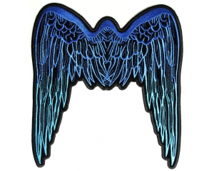 Large Angel Wings Patch Blue | Embroidered Patches