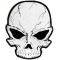 Large Cracked Skull Patch Grey
