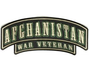Afghanistan War Veteran Rocker Large | US Military Veteran Patches