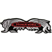 Broken Wings Biker Vest Patch Large | Embroidered Patches Broken Wings Biker Vest Patch Large | Embroidered Patches