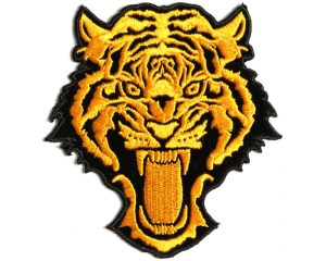 Vicious Tiger Patch Small In Orange | Embroidered Patches