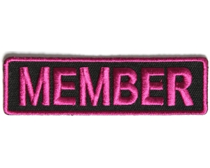 Member Patch 3.5 Inch Pink