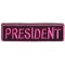 President Patch 3.5 Inch Pink