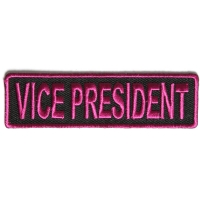 Vice President Patch 3.5 Inch Pink