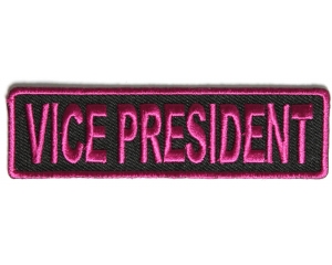 Vice President Patch 3.5 Inch Pink