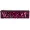 Vice President Patch 3.5 Inch Pink