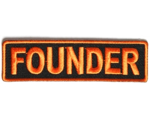 Founder Patch 3.5 Inch Orange