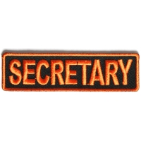 Secretary Patch 3.5 Inch Orange Secretary Patch 3.5 Inch Orange