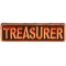 Treasurer Patch 3.5 Inch Orange