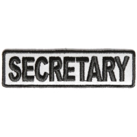 Secretary Patch 3.5 Inch Reflective | Embroidered Patches