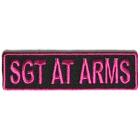 Sgt At Arms Patch 3.5 Inch Pink