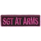 Sgt At Arms Patch 3.5 Inch Pink