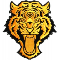 Vicious Tiger Patch Large In Orange | Embroidered Patches