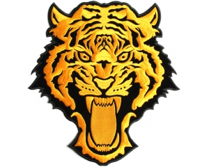 Vicious Tiger Patch Large In Orange | Embroidered Patches