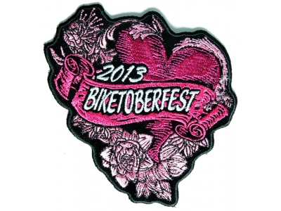 Biketoberfest 2013 Pink Hearts Roses Patch