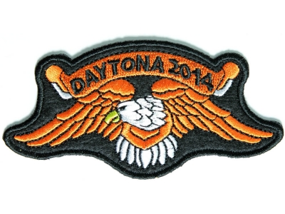 Daytona 2014 Orange Downwing Eagle Patch