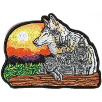 Wolf And Cubs Medium 6 Inch Patch | Embroidered Patches Wolf And Cubs Medium 6 Inch Patch | Embroidered Patches