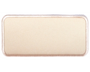 Beige 4 Inch Rectangular Blank Patch | Embroidered Patches