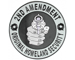 2nd Amendment Pointing Gun Large Patch | Embroidered Patches