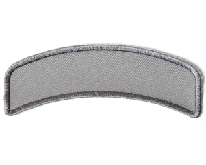 Gray 4 Inch Arched Blank Patch Rocker | Embroidered Patches