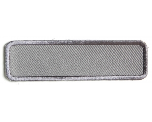 Gray Name Tag Blank Patch