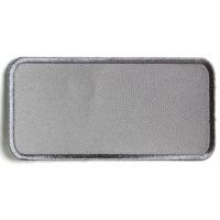 Gray 4 Inch Rectangular Blank Patch