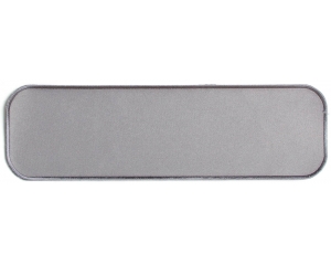 Gray 10 Inch Straight Blank Patch | Embroidered Patchese