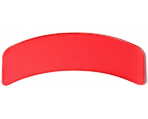 Red 11 Inch Arched Blank Patch Rocker | Embroidered Patches