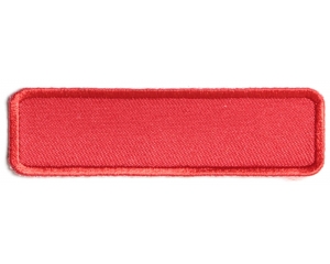 Red Name Tag Blank Patch | Embroidered Patches