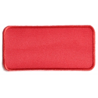 Red 4 Inch Rectangular Blank Patch | Embroidered Patches