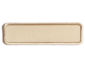 Tan Name Tag Blank Patch | Embroidered Patches